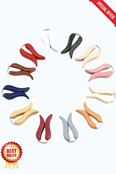 hijabchi مجموعة من 12 وشاح توليب ومشبك شال