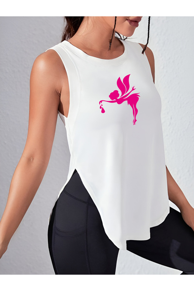 CDA Pink Dragonfly White Tricou sport pentru femei