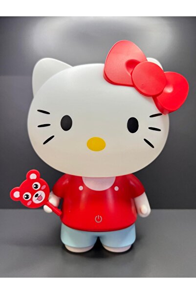 doğan hediyelik Hello Kitty 3 Kademe Led Işıklı Çocuk Masa Gece Lambası-3d Ga...