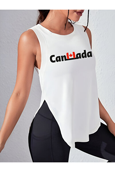 CDA Canada White Γυναικείο Αθλητικό Σουτέν