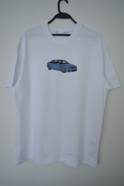EldenStitch Tricou oversize unisex brodat Bmw E46