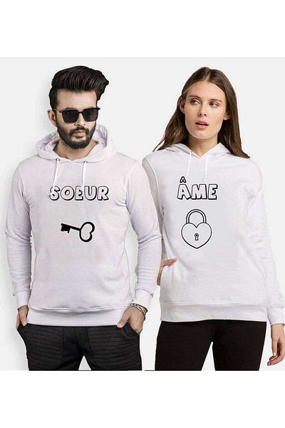 Tshirthane Soeur Ame Lover Combinations Hooded Couple Combination