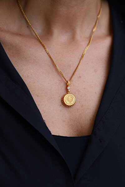 Yenigün Kuyumculuk 14 Ayar Altın Reşat Baskılı Kolye Ucu