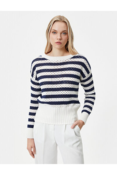 Koton File Kazak Bisiklet Yaka Uzun Kollu