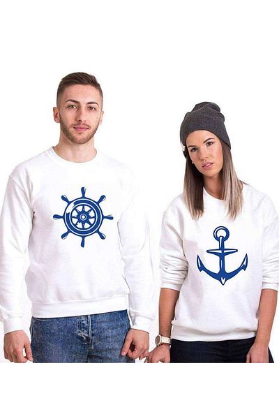 Tshirthane Rudder Iron Lover Combos Sweatshirt Couple Combination