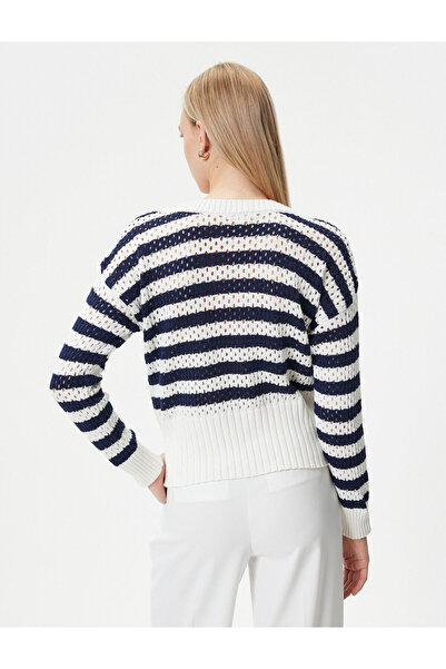 Koton File Kazak Bisiklet Yaka Uzun Kollu