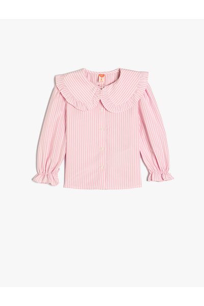 Koton Shirt Baby Collar Long Sleeve Ruffle Detailed