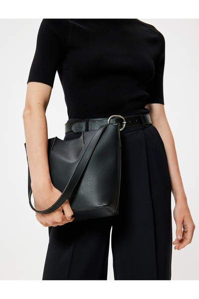 Koton Hobo Çanta Suni Deri Büyük Boy