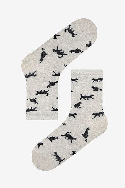 Penti Animal Star 3-Piece Gray Multicolored Toe Seamless Socks