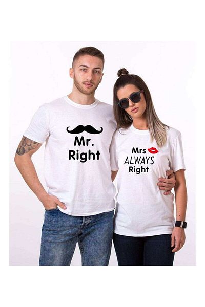 Tshirthane Mr. Mrs. Mouse Lover Couple Combination T-Shirt