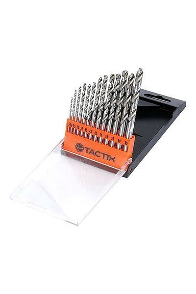 Tactix 13-Piece HSS Twist Drill Bit with Plastic Storage Case