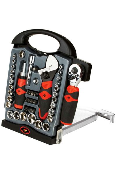 Performance Tool 45-Piece 6-Point Stubby Socket and Tool Set W39000