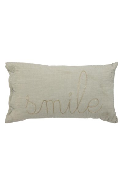 Atmosphera Lili Smile Embroidered Decorative Cushion 30 x 50cm 195896C