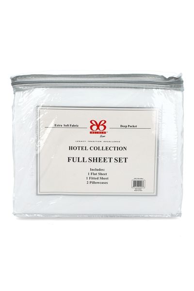 Bibb Home Hotel Collection Extra Soft Fabric Full Size Sheet Set