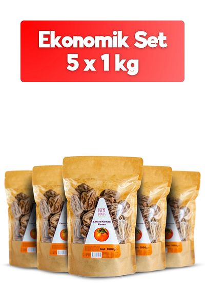 EGEYE DÖNÜŞ 5 X 1 Kg. Economic Set 1St Class Large Size Dried Persimmon - Dried Persimmon
