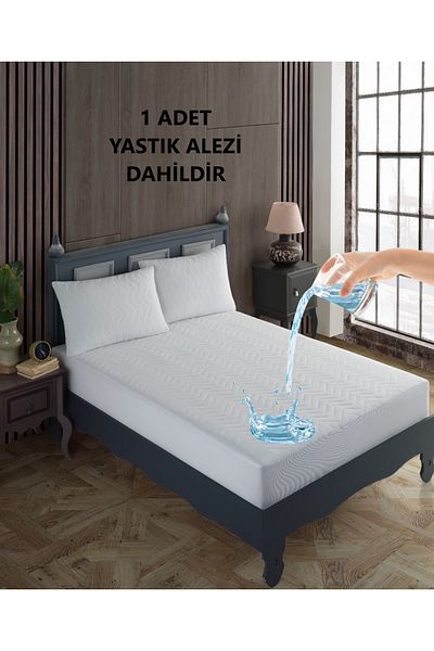 sevilya Single Quilted Fitted Waterproof Liquid Proof Pillow and Mattress Pad Set Mattress Protector