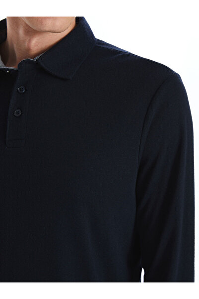 LC Waikiki Чоловічий світшот з довгим рукавом з коміром поло Lcwk