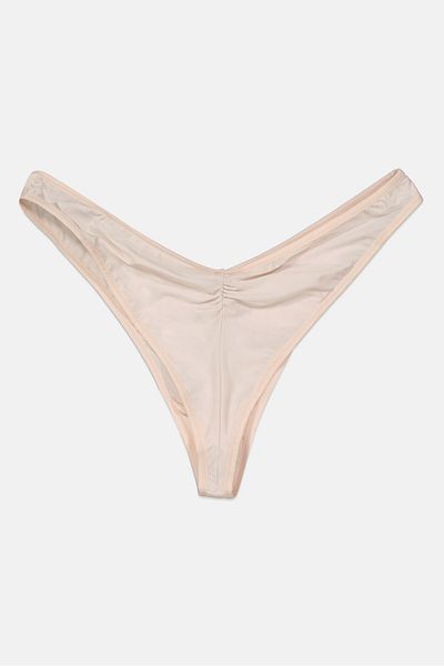 Etam Women Plain Pull On Panties, Beige