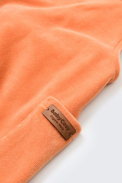 BabyCosy Salopeta Velvet Cu Bretele Portocaliu, ,