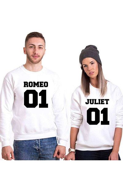 Tshirthane Romeo Juliet Lover Combos Sweatshirt Couple Combination