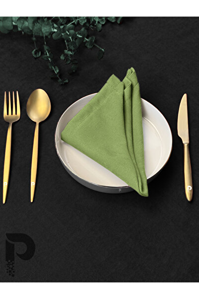 Perle قماش أوراق الزيتون - سلسلة مناديل يومية، مظهر مخملي