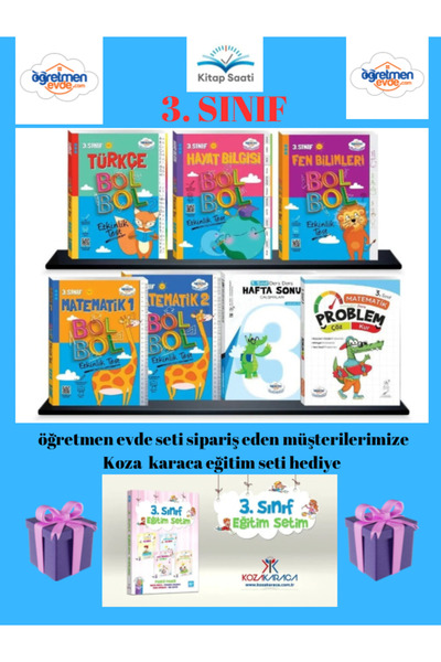öğretmen evde Öğretmen evde yayınları 3.Sınıf süper ideal set 7 parça 2024-20...