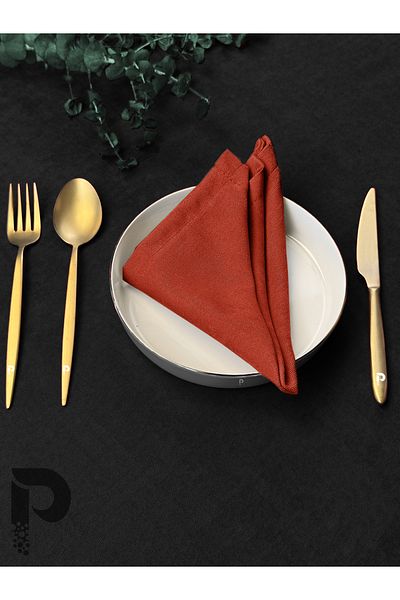Perle Velvet Look Cinnamon Kumash Napkin - Daily Series