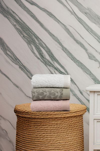 Altınbaşak Кърпа за баня от жакард и бамбук, 4 части - Estate Assorti