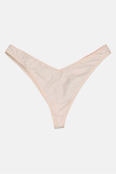 Etam Women Plain Pull On Panties, Beige