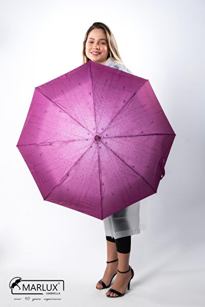 Marlux Pembe Su Damlası Tam Otomatik Kadın Şemsiye M21mar709r002