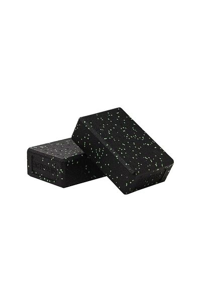 Yogabu Yoga Block 2-Piece - Black-Green