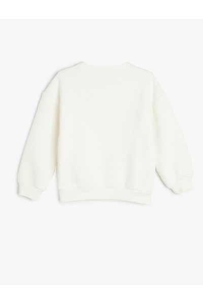 Koton Dog Printed Raised Cotton Long Sleeve Sweatshirt