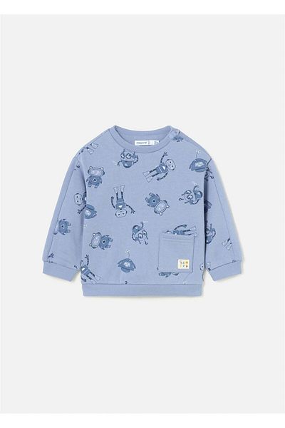 MAYORAL Blue Baby Boy Printed Sweatshirt - 2462