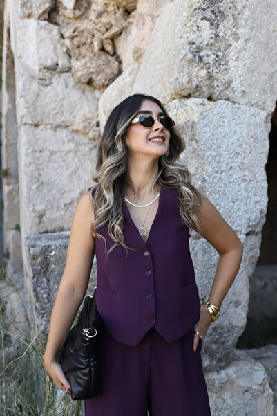 bytugcekaya Чорний жилет з чотирма ґудзиками