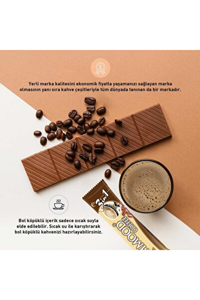 Mahmood Coffee 3'ü 1 Arada Sütlü Köpüklü Kahve 42 Adet X 18 gram