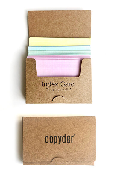 Copyder Pastel Renkli Çift Taraflı Kareli Ve Çizgili Not Kağıtları - Kutulu 100 Adet