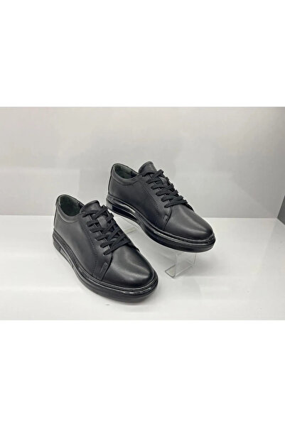 kıvanç kundura Siyah Hakiki Deri Ortopedik Taban Erkek sportif deri Ayakkabı