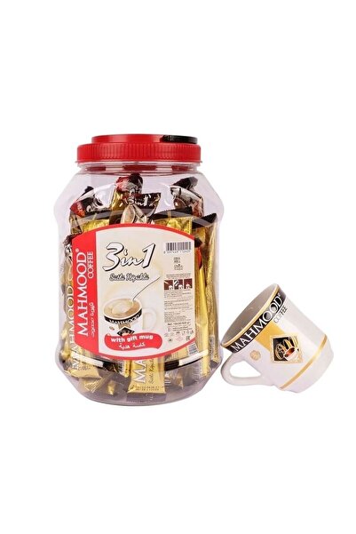 Mahmood Coffee 3'ü 1 Arada Sütlü Köpüklü 42 Adet Kavanoz - Kupa Bardak Hediye