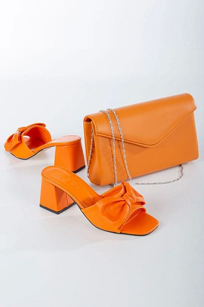GULT Women's 5 cm Thick Heeled Bag Combination Slippers Set