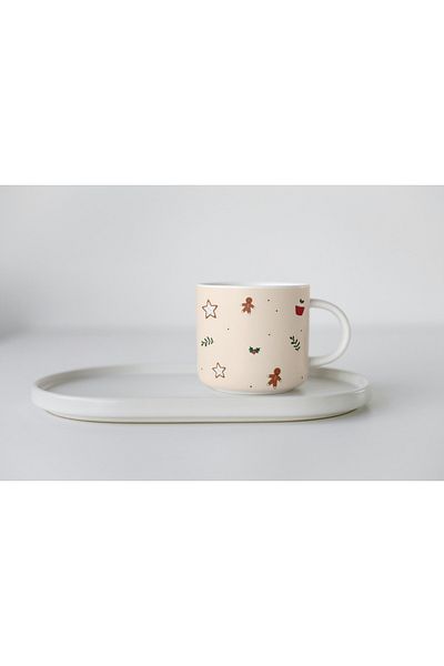 EYBaskı Tasarım Porcelain Christmas Christmas Themed Nescafe Cup
