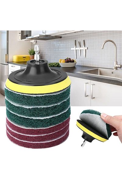Choice Upgrade Your Cleaning Routine With This 8-Piece Drill Power Brush Tile Scrubber Kit!