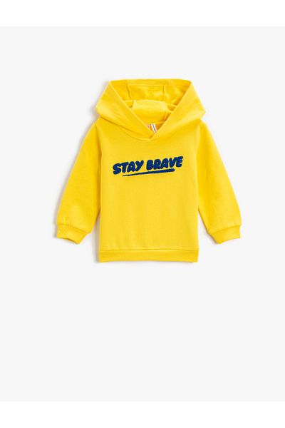 Koton Hooded Sweatshirt Long Sleeve Cotton