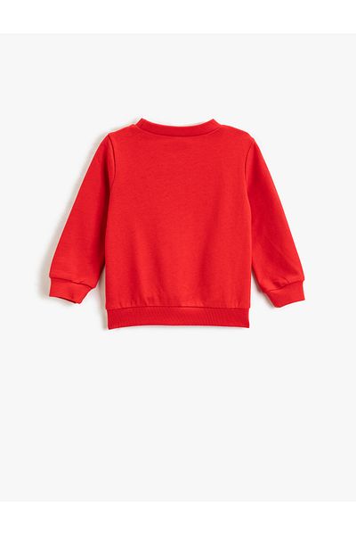 Koton Long Sleeve Crew Neck Printed Sweatshirt