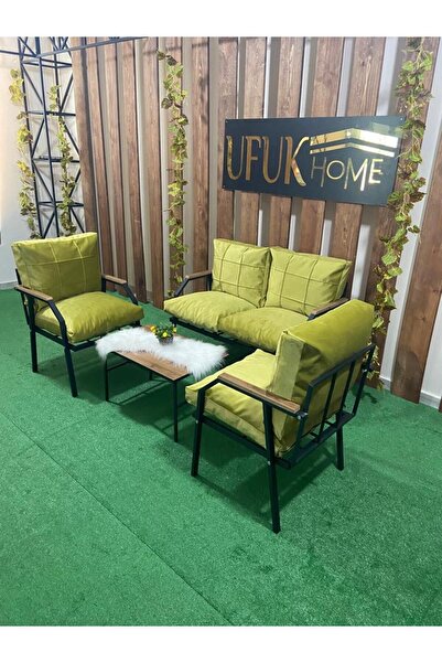 UFUK HOME Linda 2 1 1 Sehpa Bahçe Takımı, Balkon Mobilyası, Şık Ve Rahat Balk...
