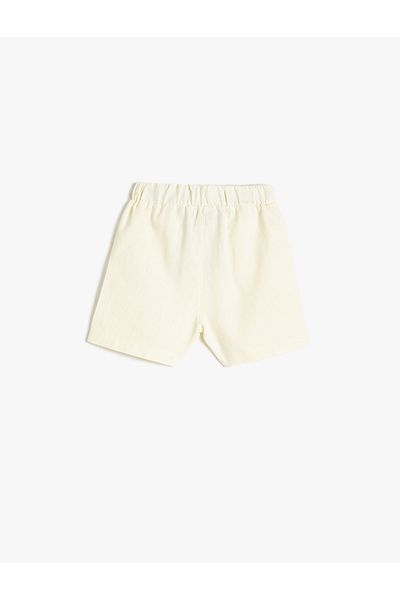 Koton Shorts Linen Blend Tie Waist Pocket