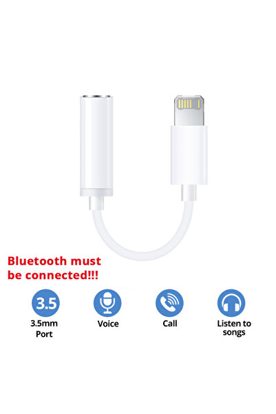 Choice كابل AUX مع محول سماعات رأس 3.5 ملم من Lightning إلى 3.5 ملم بتقنية بلوتوث لأجهزة iOS، متوافق مع أجهزة iPhone 14 و13 و12 و11