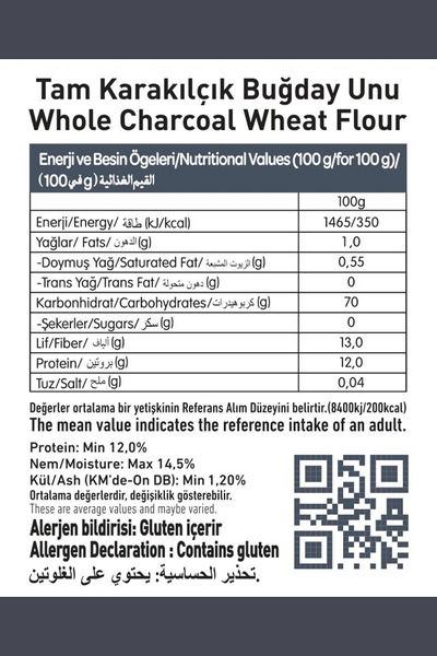 NORA UN Tam Karakılçık Buğday Unu 1 Kg 3 Adet (VEGAN)