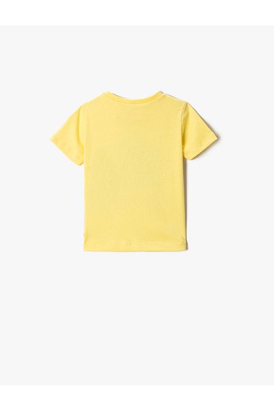 Koton Surf Themed Printed Short Sleeve T-Shirt Crew Neck