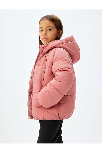 Koton Zippered Hooded Puffer Jacket - Pocket Detailed