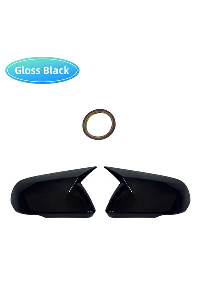 Choice Lamp style Black 1pair Glossy Black Carbon Fiber Color Horn Style Rear...